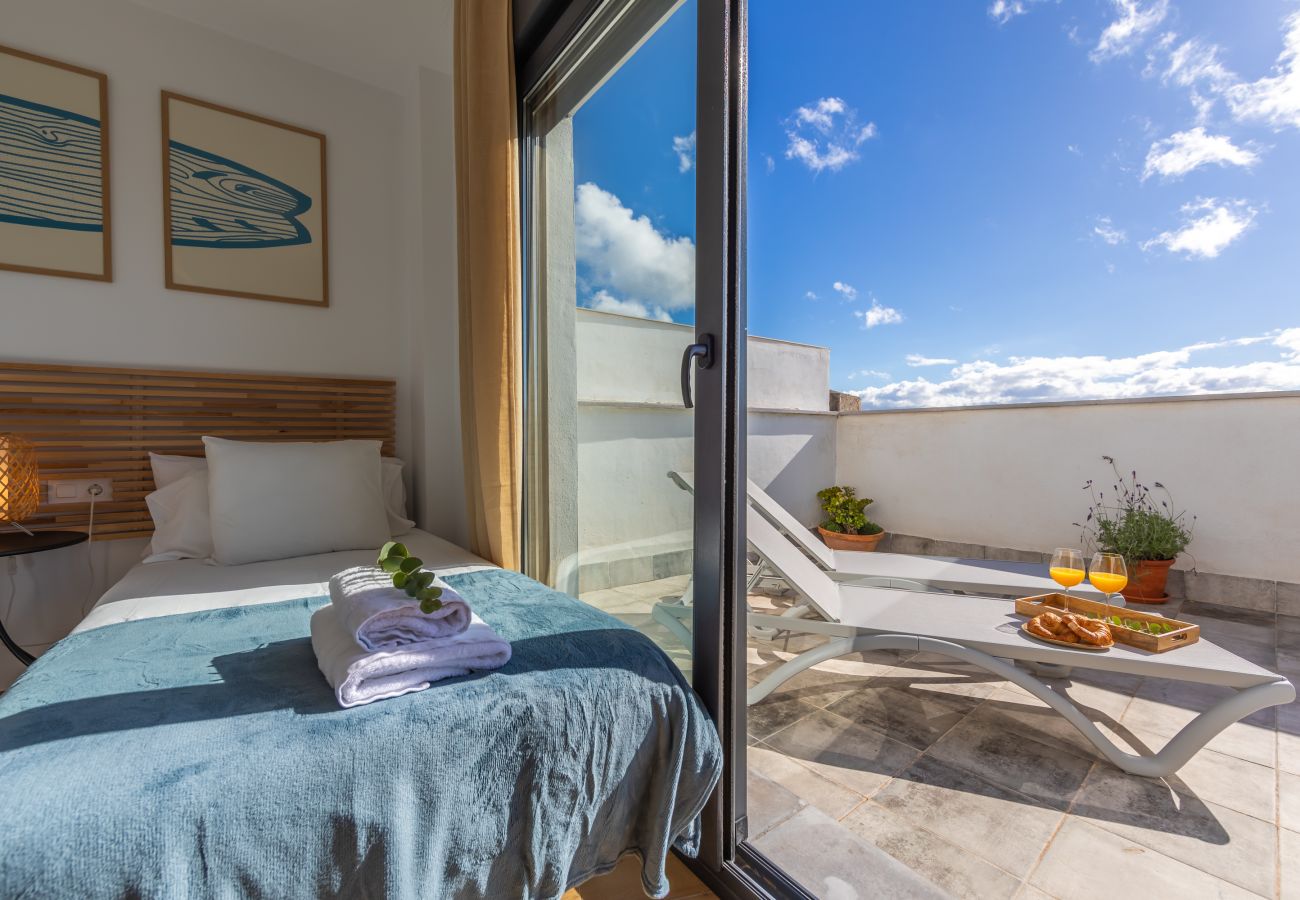 Apartamento en Tarifa - Ático en centro - terrazas, vistas y home office