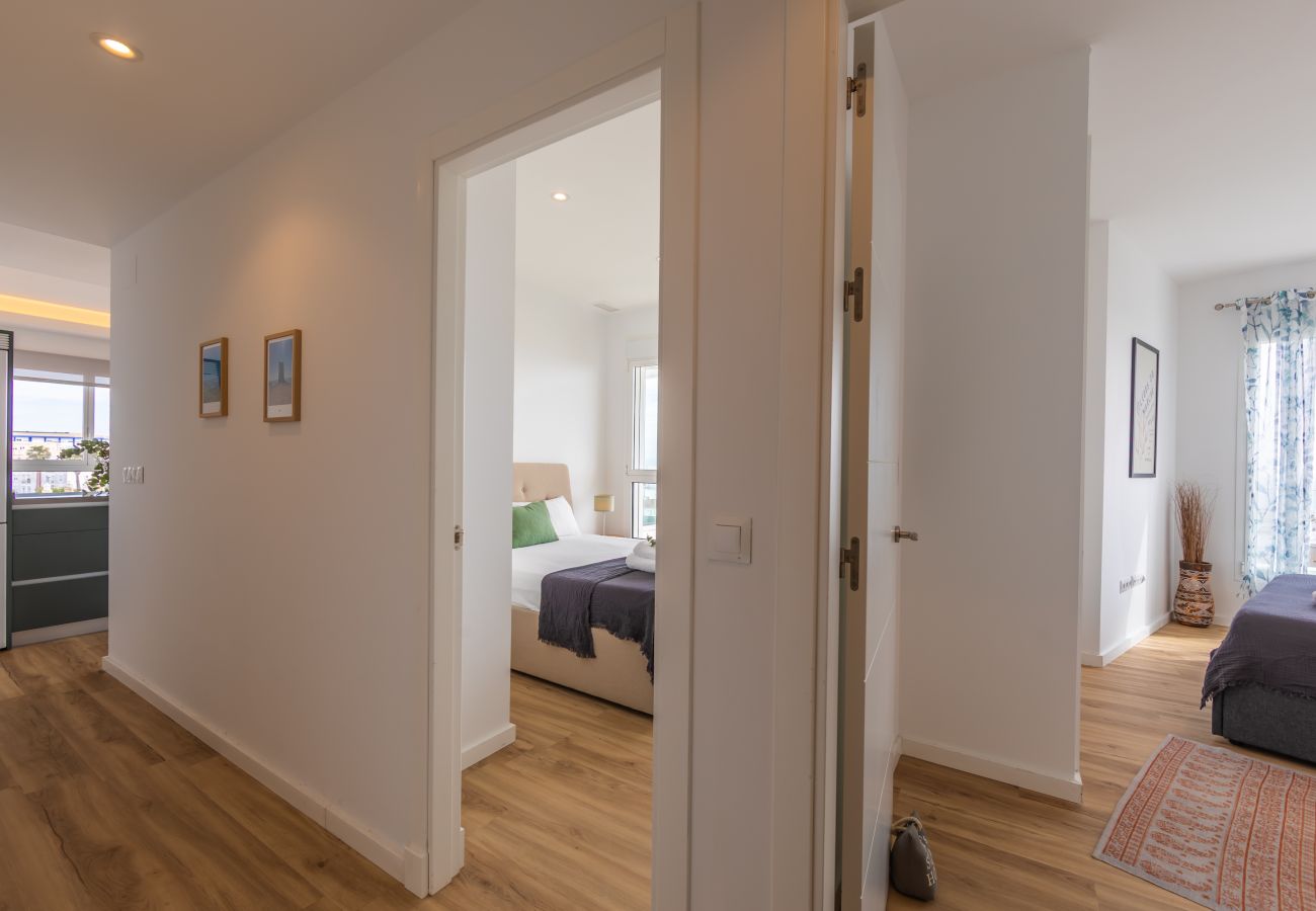 Apartamento en Tarifa - Terraza acristalada con vistas panorámicas