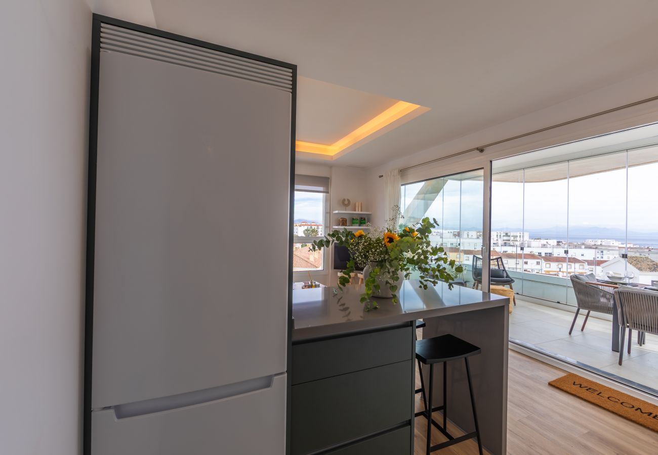 Apartamento en Tarifa - Terraza acristalada con vistas panorámicas