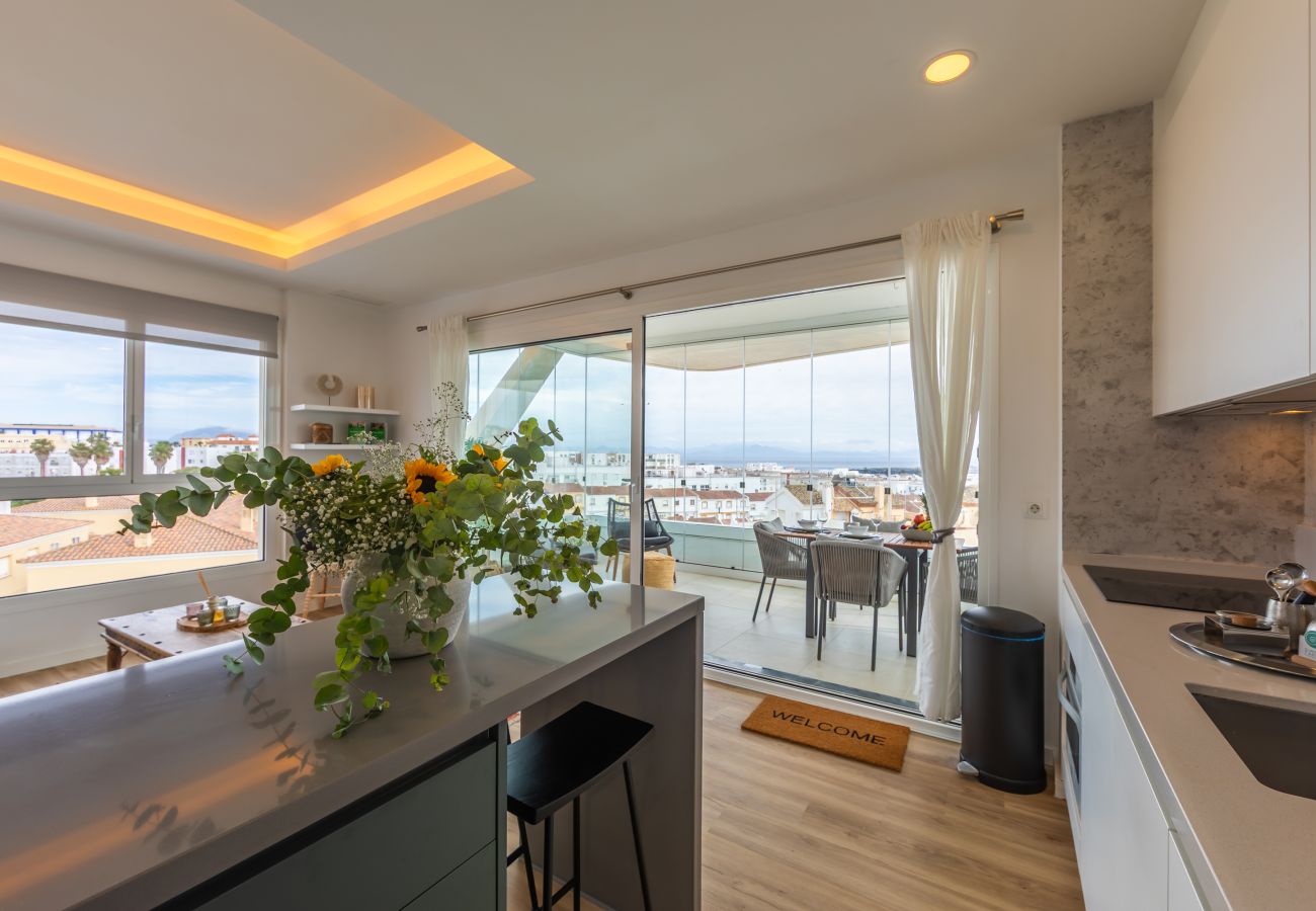Apartamento en Tarifa - Terraza acristalada con vistas panorámicas