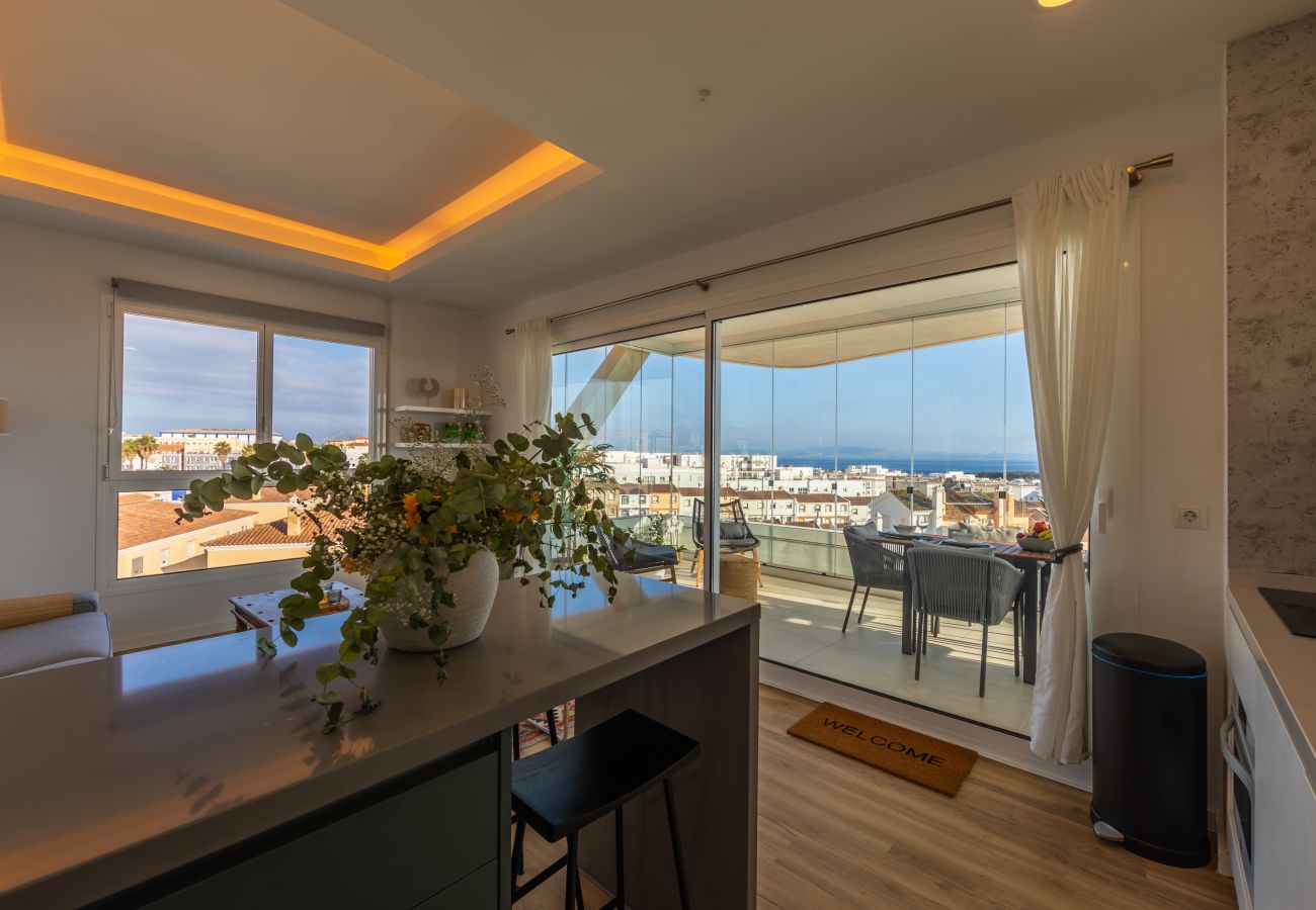Apartamento en Tarifa - Terraza acristalada con vistas panorámicas