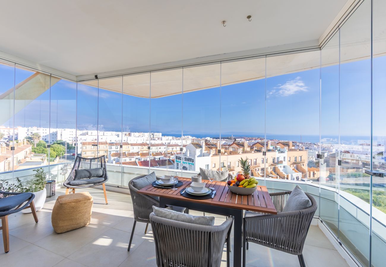 Apartamento en Tarifa - Terraza acristalada con vistas panorámicas