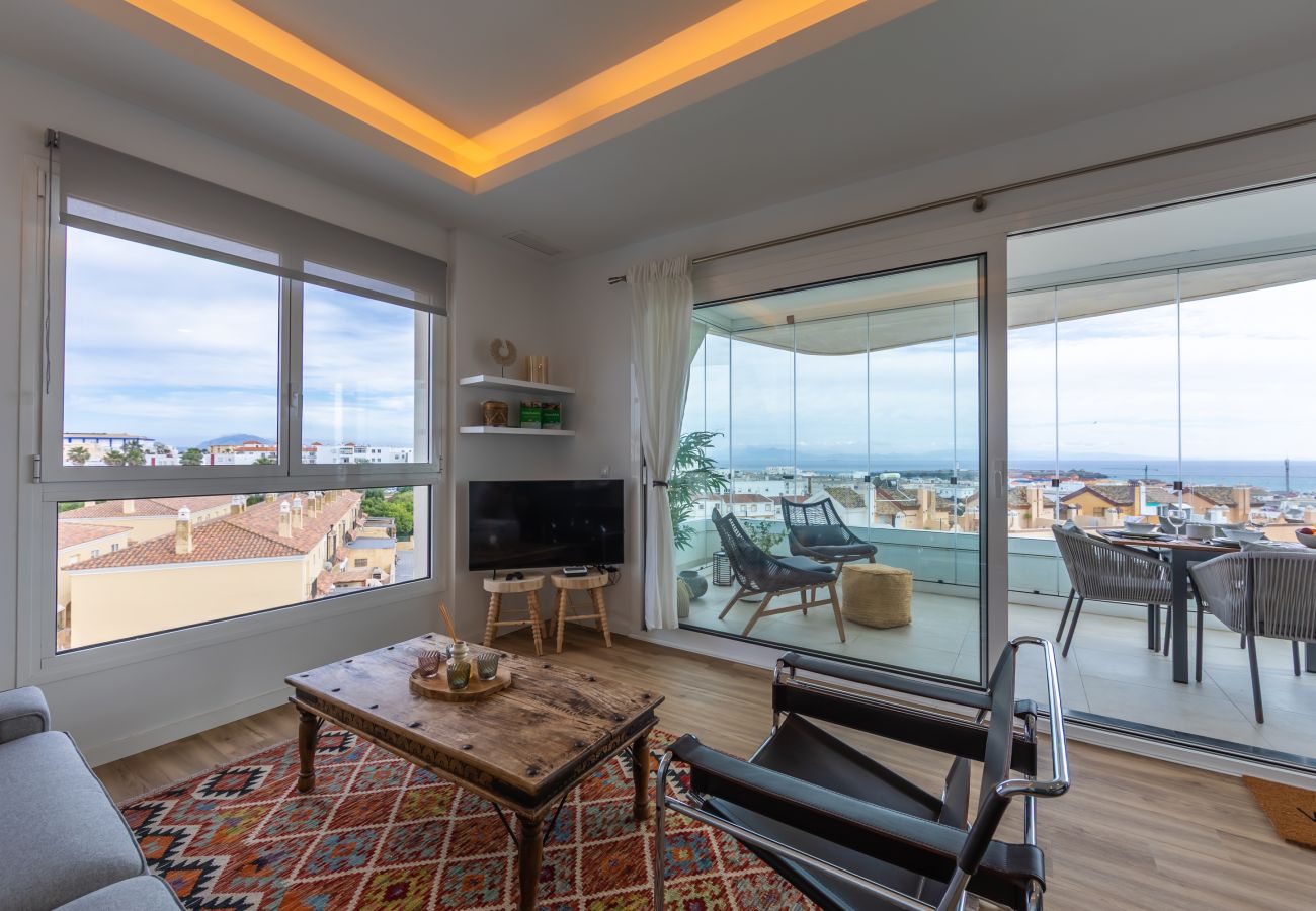 Apartamento en Tarifa - Terraza acristalada con vistas panorámicas