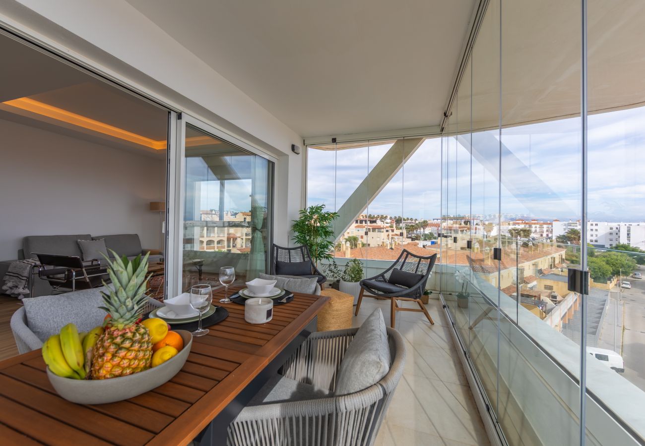 Apartamento en Tarifa - Terraza acristalada con vistas panorámicas