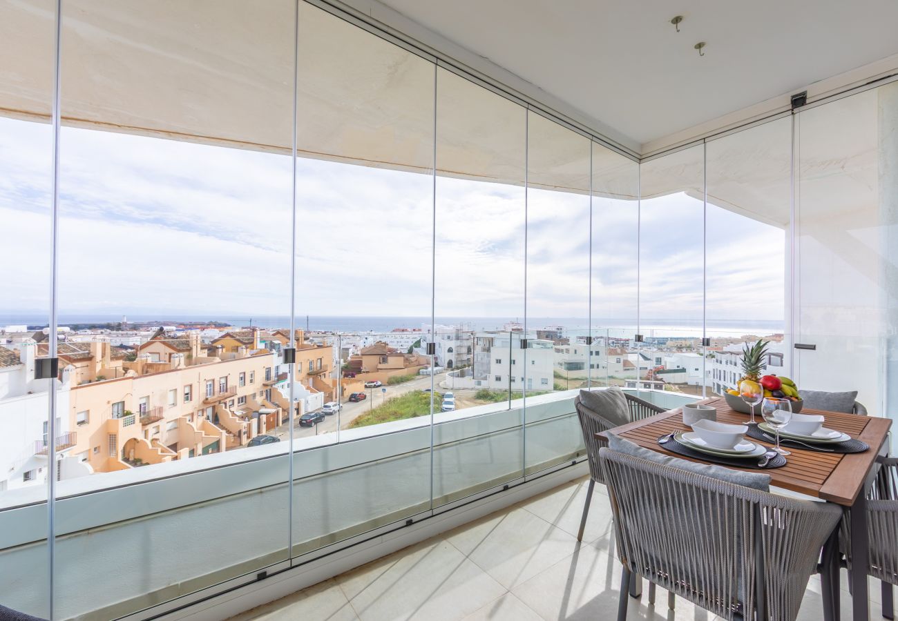 Apartamento en Tarifa - Terraza acristalada con vistas panorámicas