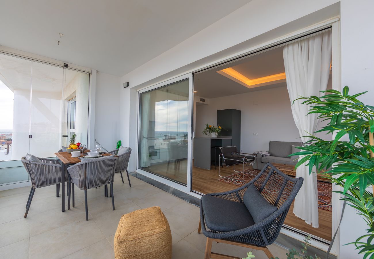 Apartamento en Tarifa - Terraza acristalada con vistas panorámicas
