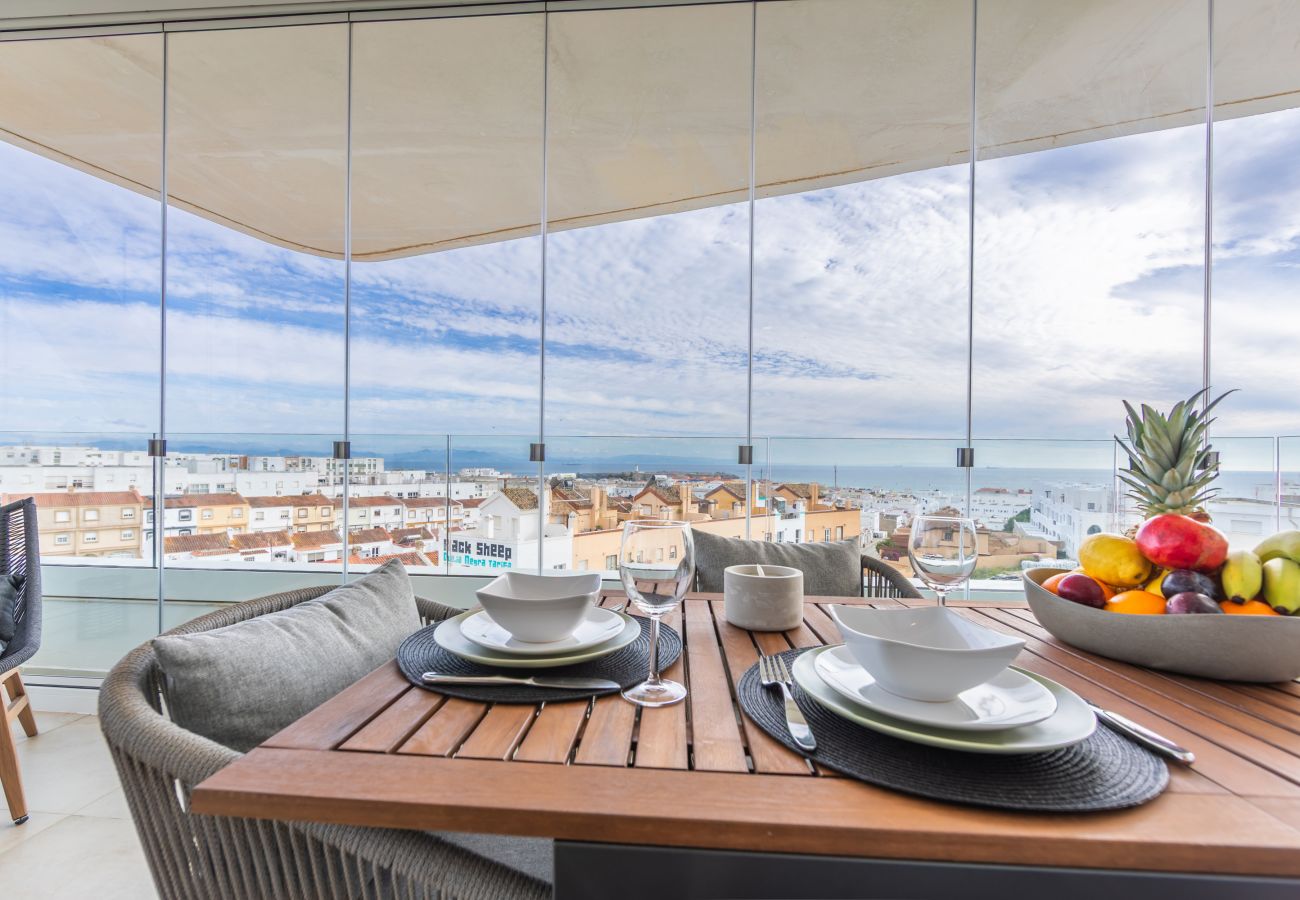 Apartamento en Tarifa - Terraza acristalada con vistas panorámicas