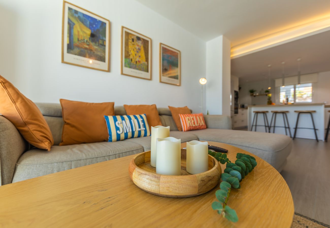 Apartamento en Tarifa - Terraza con vistas al mar y África y piscina