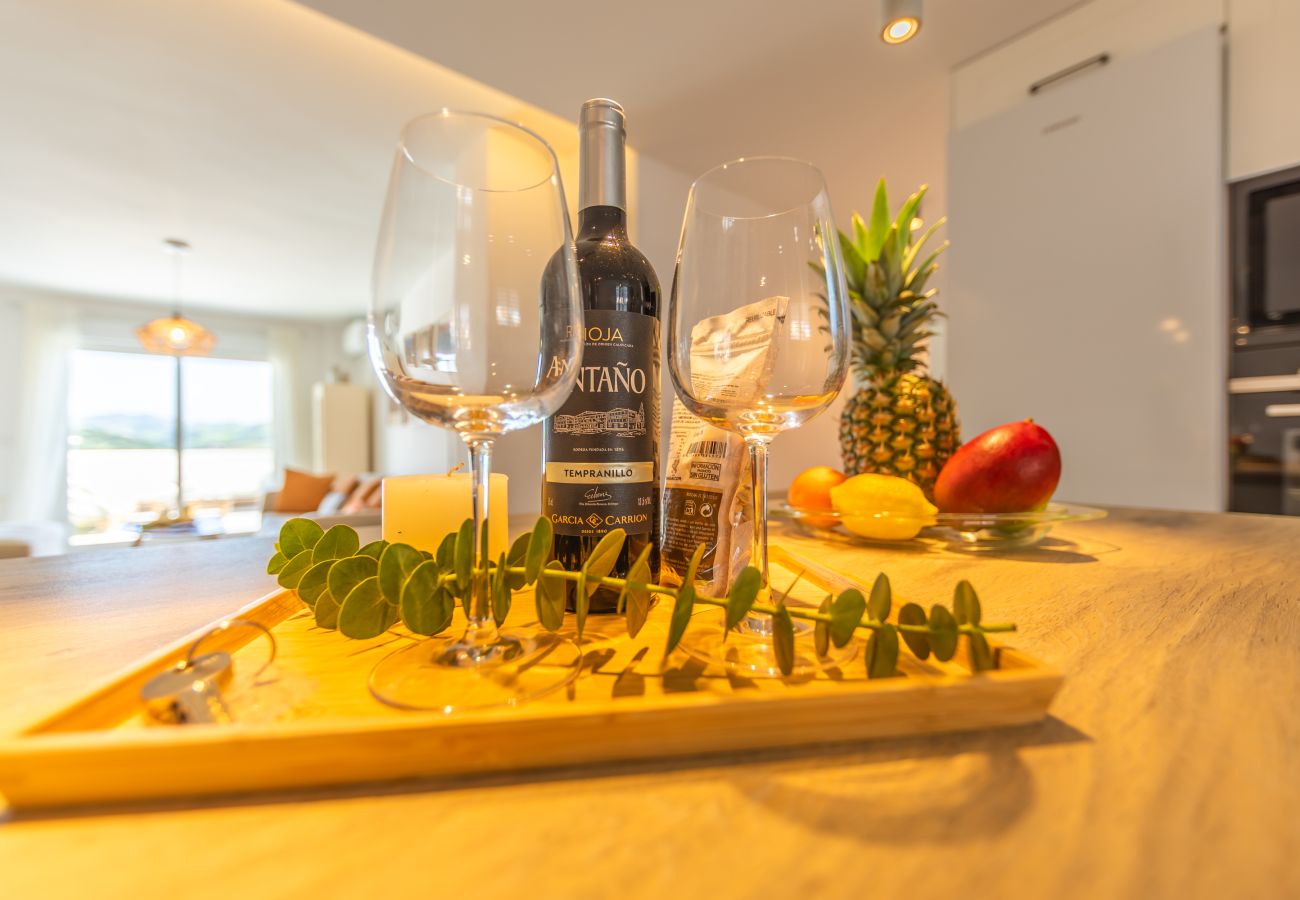 Apartamento en Tarifa - Terraza con vistas al mar y África y piscina